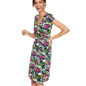 Boden Feminine Floral Wrap Dress Cottagecore Womens Size 10 LONG